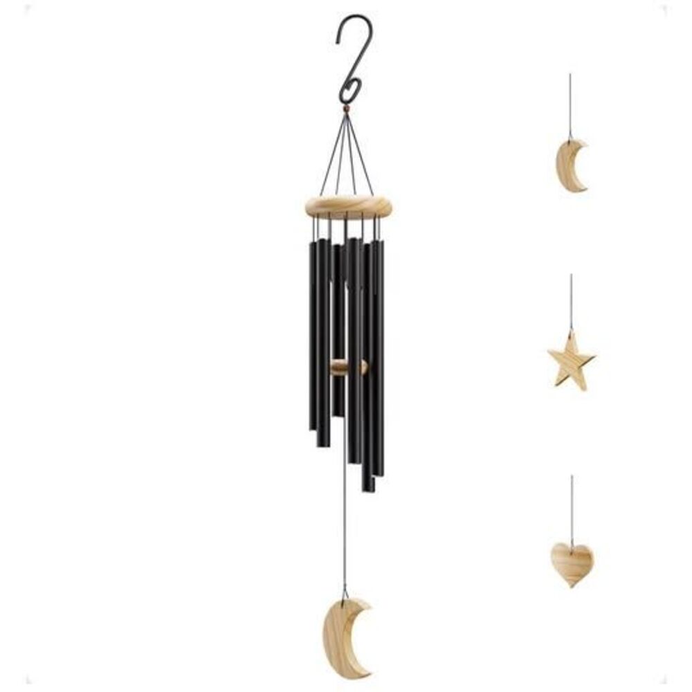 HBDesigns Wind Chimes for Outside - 32" Aluminum & Pine Wood